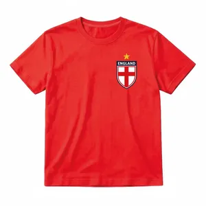 Adults England Supporter T-Shirt | Men's & Women's England Badge Tee | Red Badge Top