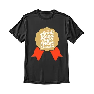 Anal Bead Tug O War Champ | Funny Adult Slogan T-Shirt Black