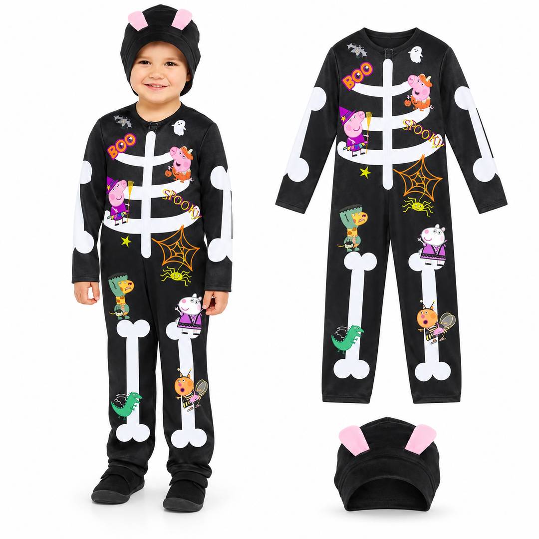 Kids Halloween Skeleton Costume | Pig Fancy Dress Outfit