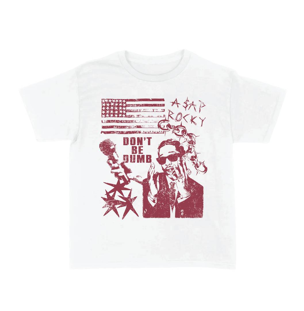 Adults Red Print Concert Tour T-Shirt | Rap Hip-Hop Festival Top