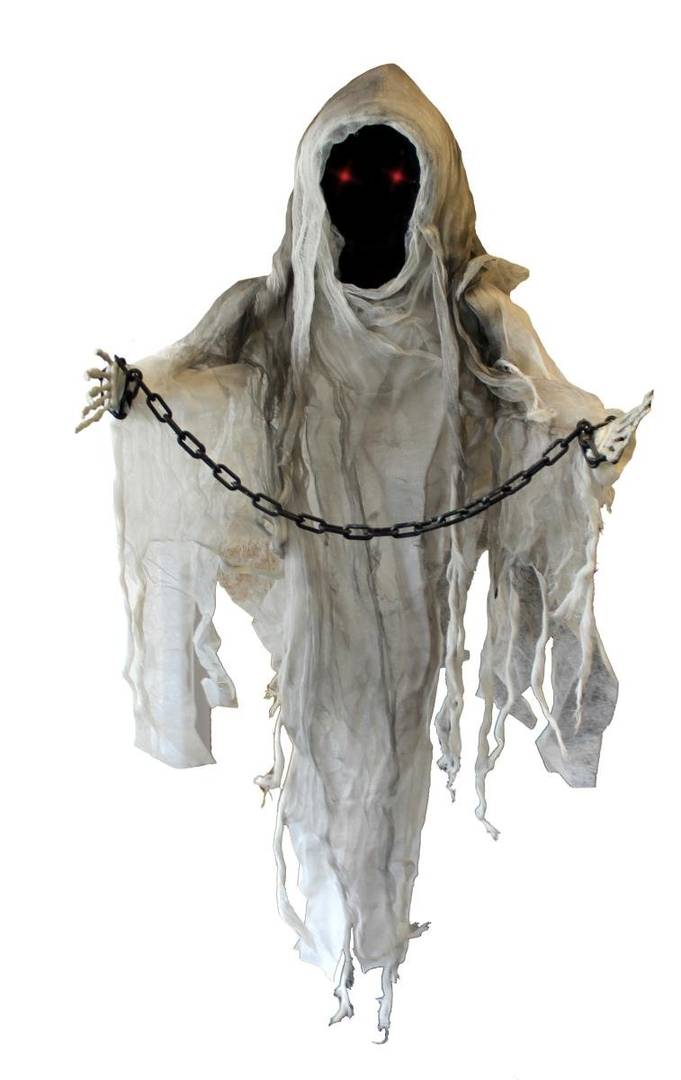 Animatronic Halloween Ghost Decoration | Faceless Spectre Prop 173cm