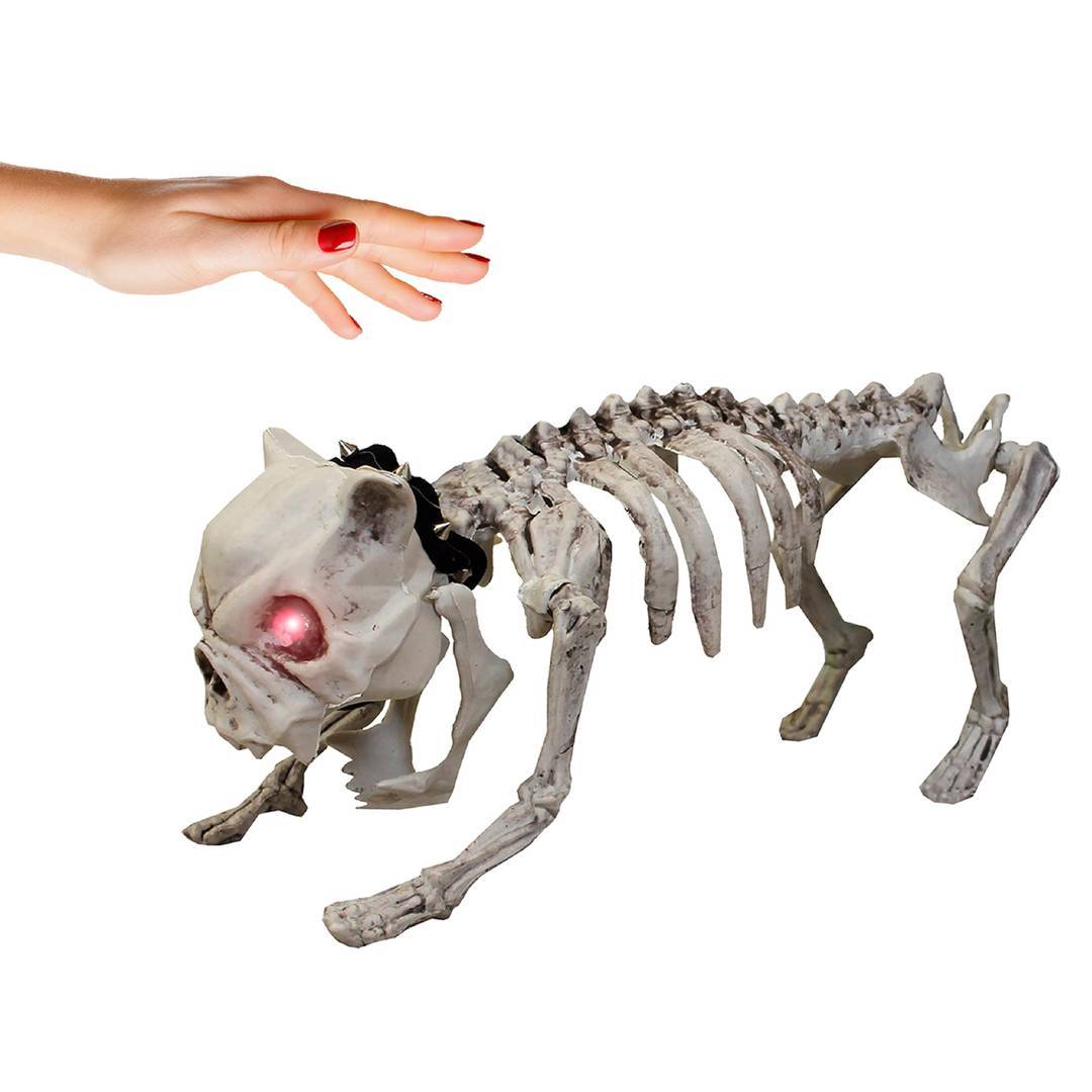 Halloween Animatronic Skeleton Dog Decoration | Sound & Motion Prop