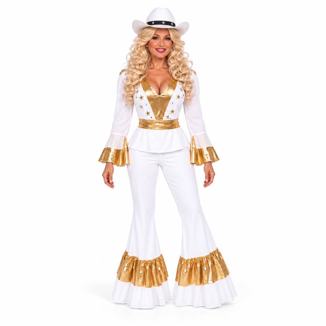 Womens Country Superstar Costume | Adult Cowgirl Fancy Dress Set