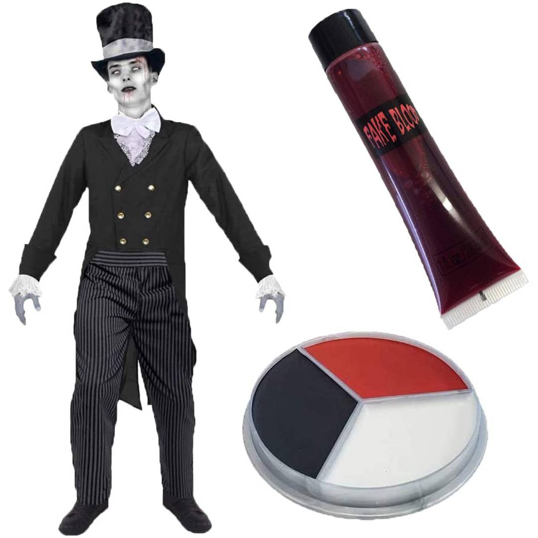 Mens Ghost Groom Halloween Costume | Zombie Corpse Bridegroom Fancy Dress