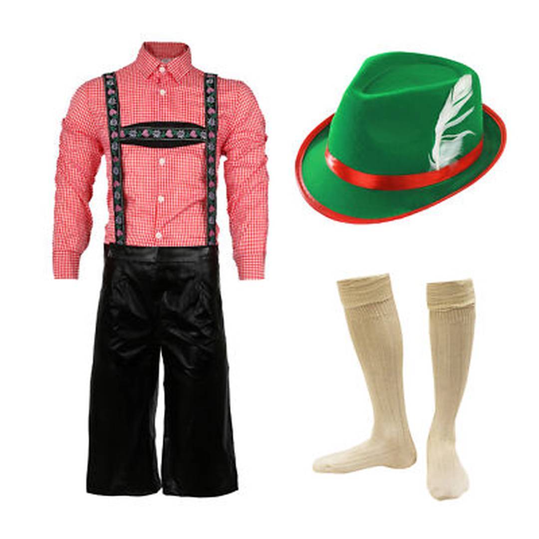 Mens Oktoberfest Outfit | Bavarian Costume with Hat and Socks