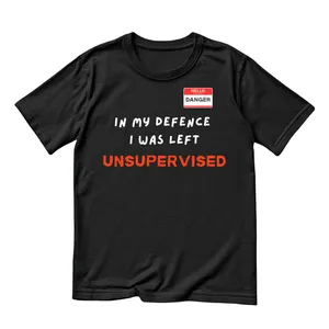 In My Defence T-Shirt Black | Funny Slogan Stag Hen Night Out Tee
