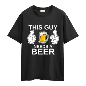 Mens Bachelor Party T-Shirt | This Guy Needs A Beer Stag Do Tee