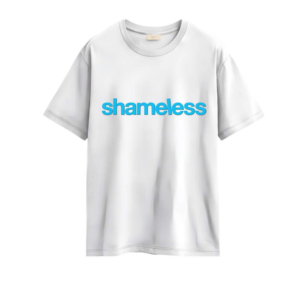Adult Shameless Slogan Black T-Shirt | TV Drama Statement Tee Unisex