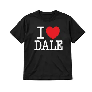 Adults I Heart Dale T-Shirt | Men's & Women's Black Cotton Slogan Concert Tee | 100% Cotton