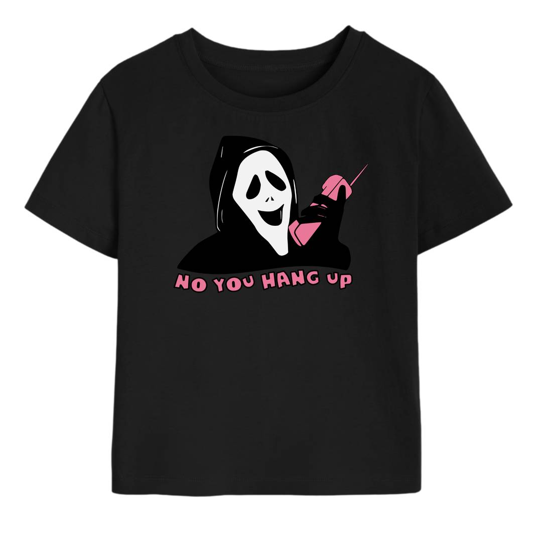 Womens Halloween Scream Costume | Fitted Ghost Call Baby Tee