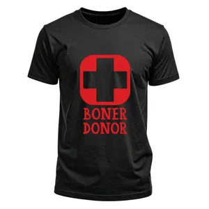 Mens Boner Doner Bachelor Party Tee | Novelty Stag T-Shirt Black