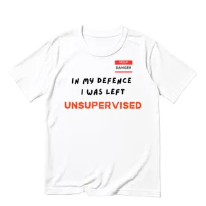 Adult In My Defence Funny Casual T-Shirt | Stag Hen Night Out | White