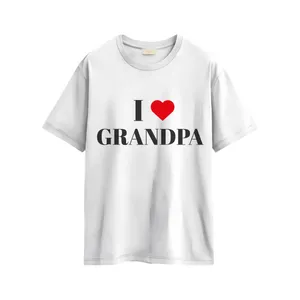 Kids I Love Grandpa T-Shirt | White Family Grandparent Print Top