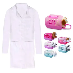 Kids Vet Costume Set | White Lab Coat & Plush Puppy Toy