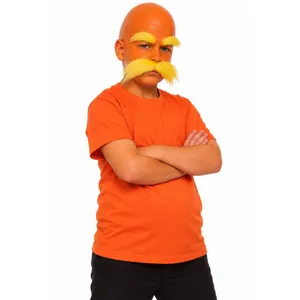 Kids Orange Creature Costume | Fancy Dress Set with Face Paint & Tash