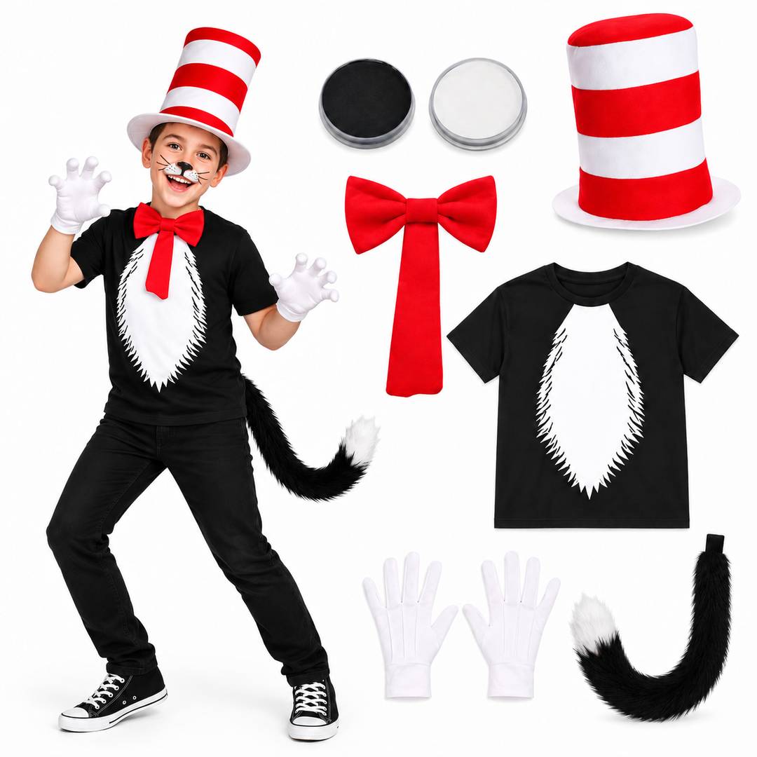 Kids Crazy Cat Costume Set | World Book Day Fancy Dress Outfit