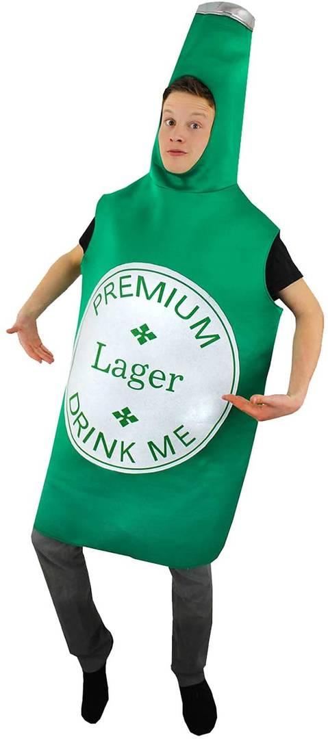 Adults Beer Bottle Costume | Oktoberfest Fancy Dress Outfit Novelty