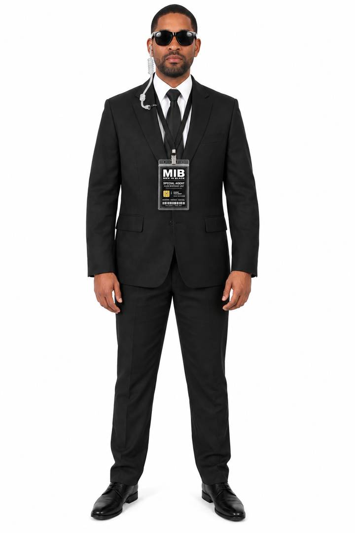 Adult Secret Agent Halloween Costume | Unisex Spy Fancy Dress Suit Set