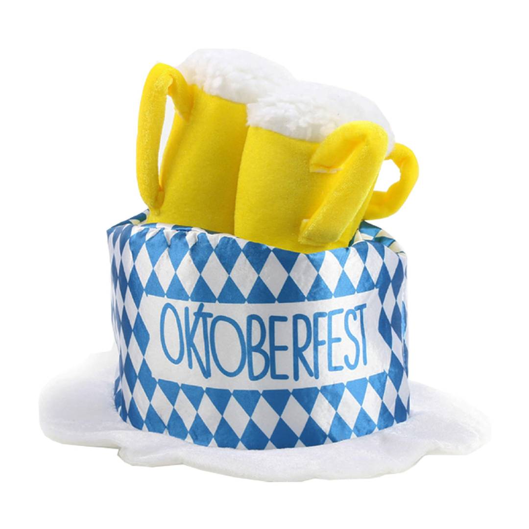 Adult Oktoberfest Bavarian Beer Hat | Blue White Stein Costume