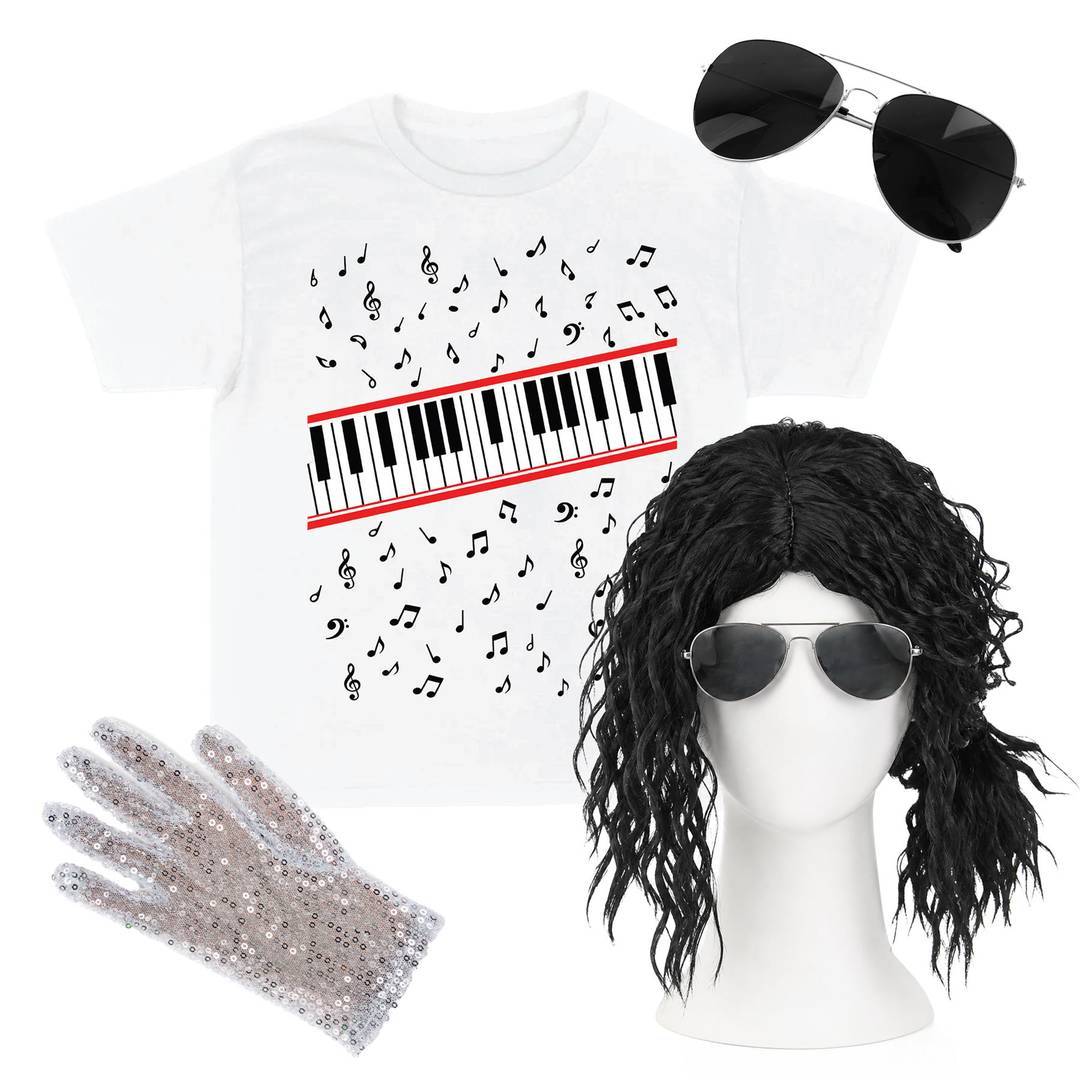 Adult 80s Pop Icon Costume Set | Retro Music Fancy Dress Outfit