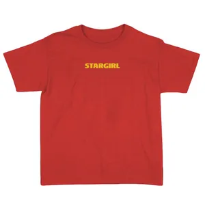Stargirl Concert Tee | Yellow Print Fitted Red Baby Tee Festival
