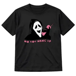 Adult Halloween Scream T-Shirt | No You Hang Up Novelty Print Tee