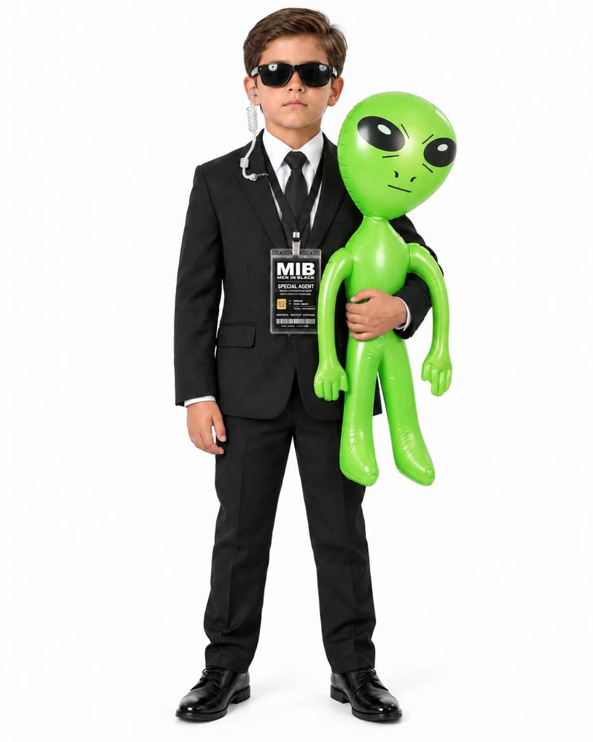Kids Secret Agent Alien Hunter Costume Set | Halloween Fancy Dress