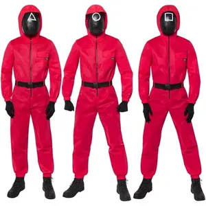 Adults Red Guard Costume | Dystopian Guard Fancy Dress Outfit