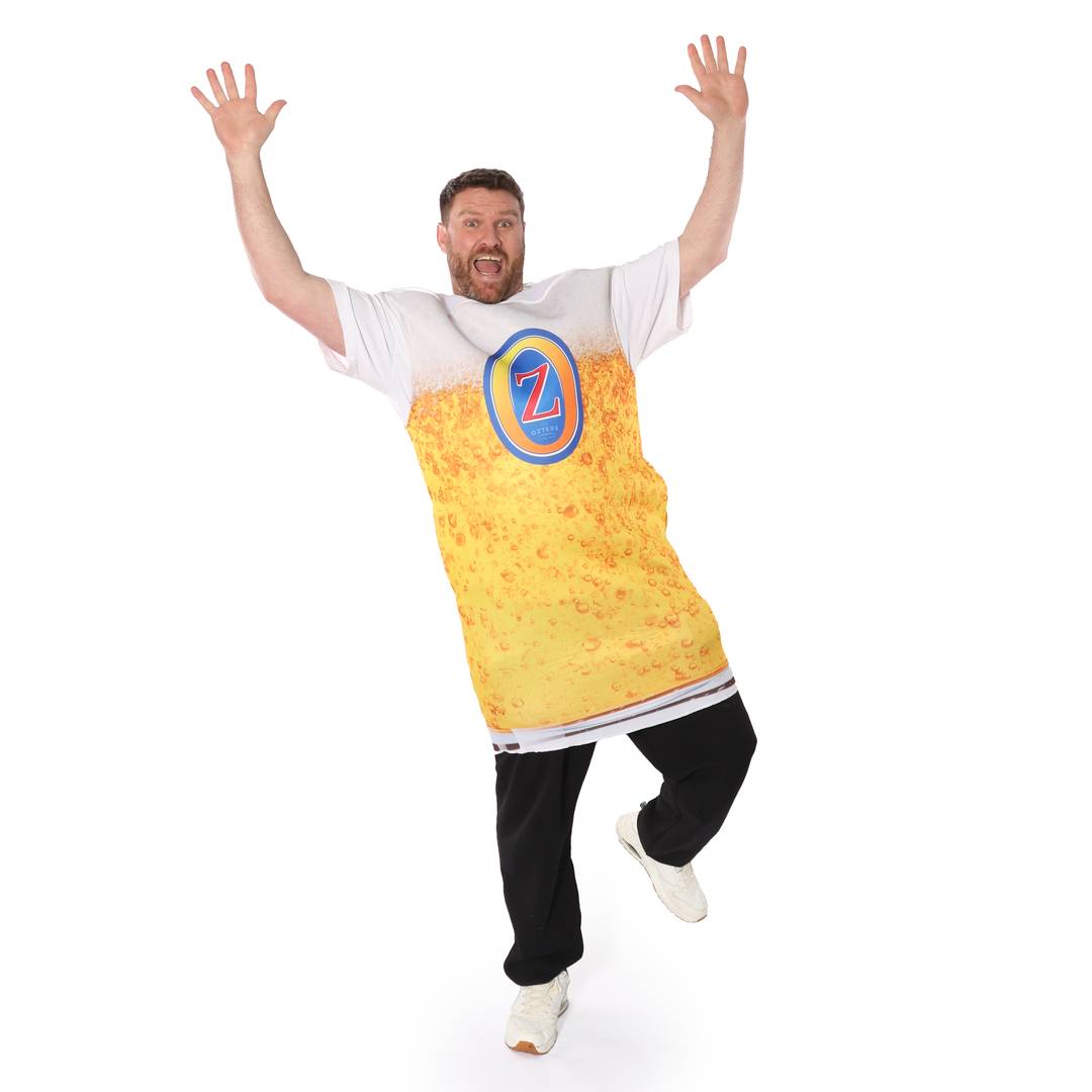 Adults Beer Pint Glass Costume | Novelty Slip-On Darts & Stag Do Outfit | One Size Unisex