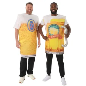 Beer Costume Duo | Stein & Pint Glass Costumes | Adult Stag Do One Size Fancy Dress