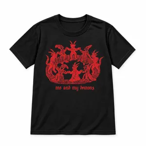 Ladies Halloween Me and My Demons Baby Tee | Gothic Costume Fancy Dress