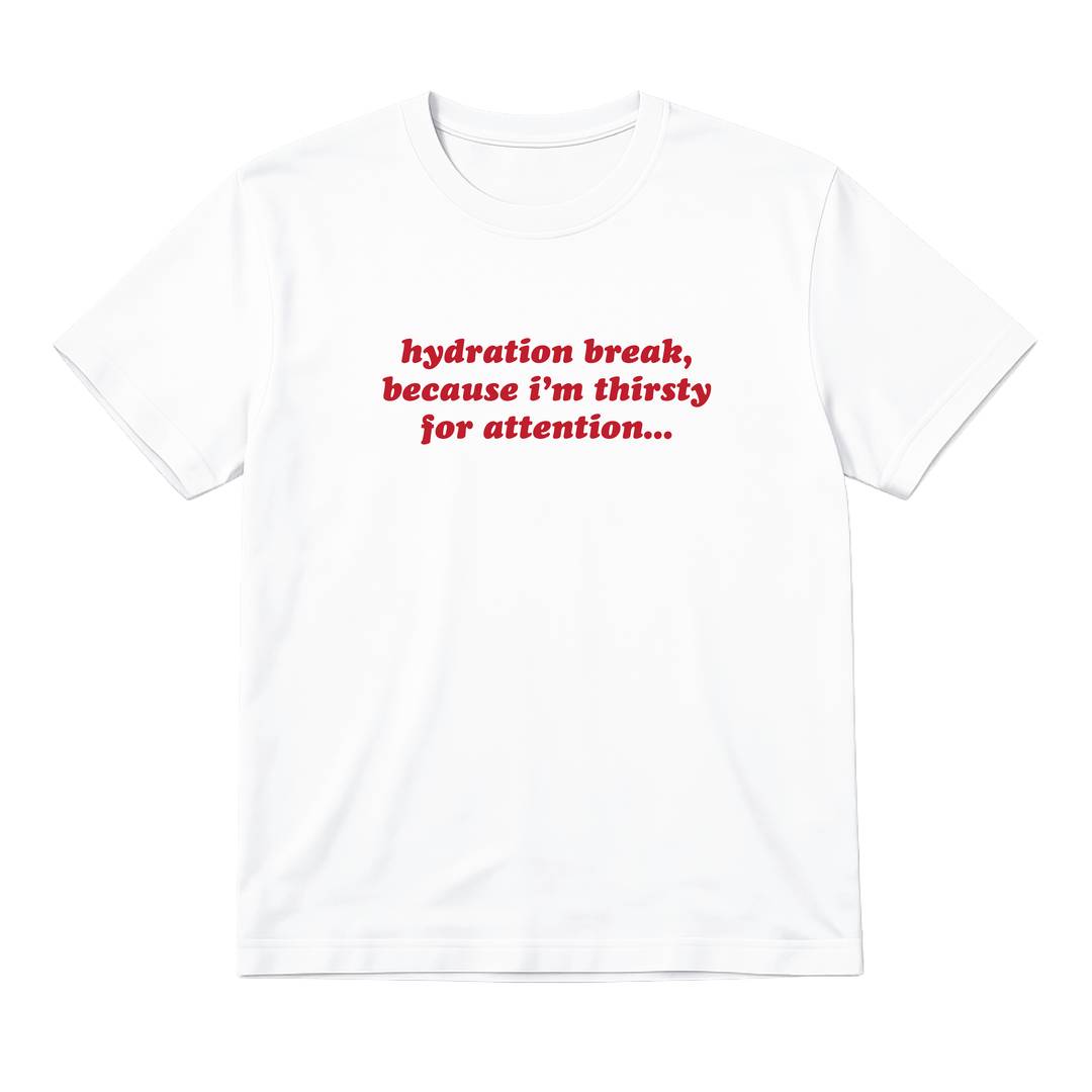 Ladies Hydration Break Baby Tee | White Cropped Slogan T-Shirt Women Cotton Fitted Match Day  Y2K Ladies England Football