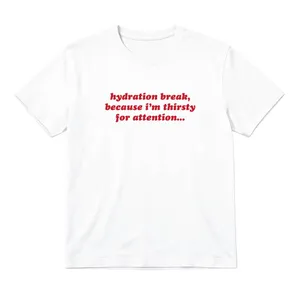 Ladies Hydration Break Baby Tee | White Cropped Slogan T-Shirt Women Cotton Fitted Match Day Y2K Ladies England Football