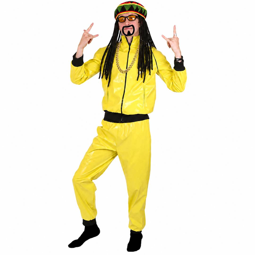 Adult Yellow Rapper Costume | 90s Hip Hop Fancy Dress Set