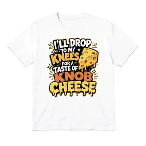 Adults Stag Do Knob Cheese T-Shirt | Mens Funny Novelty Slogan Tee | 100% Cotton White