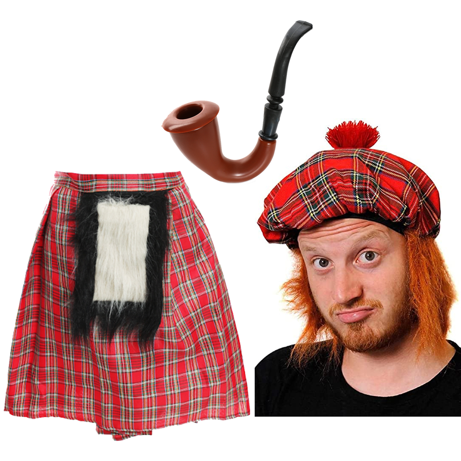 Tam o Shanter, Kilt & Pipe - Scottish Fancy Dress
