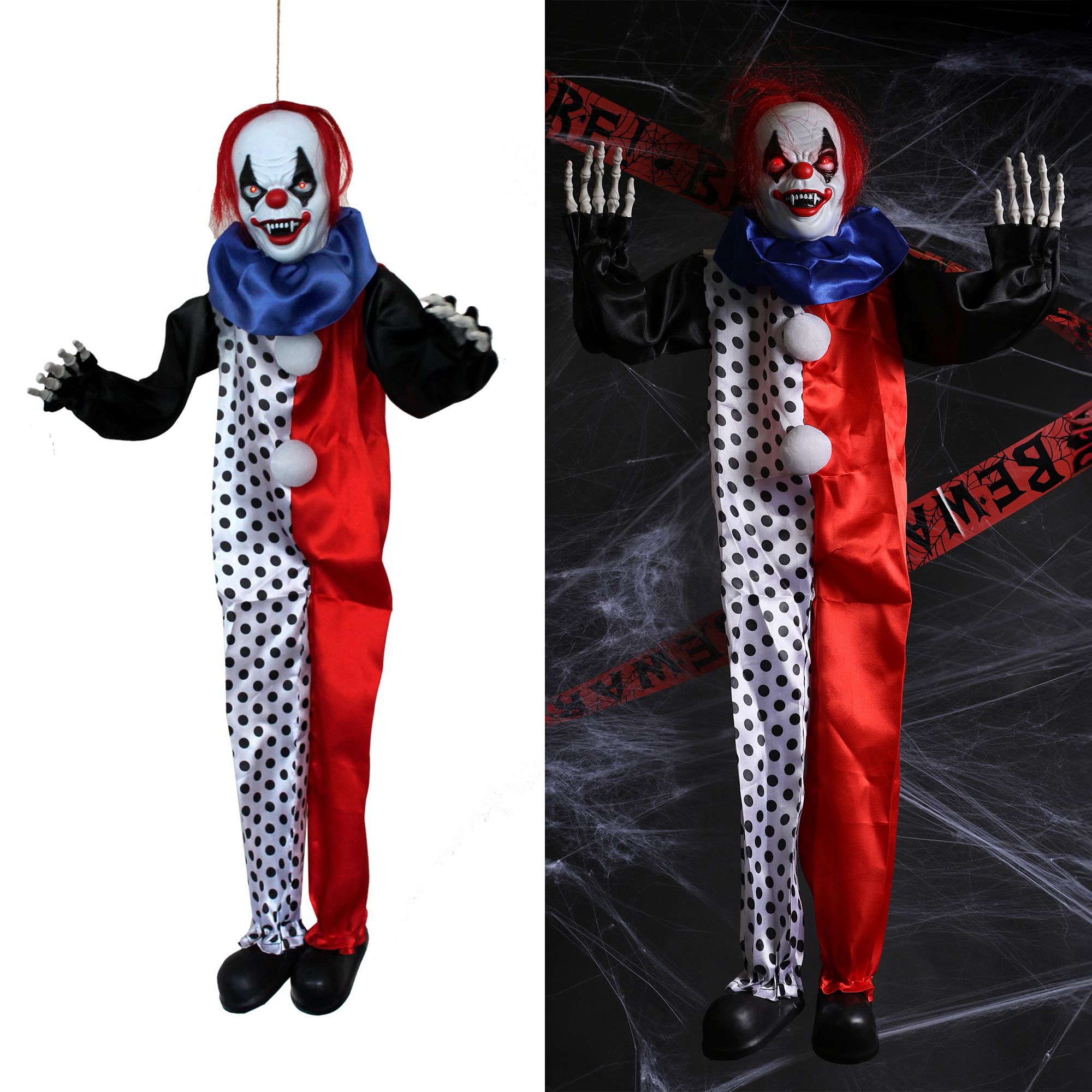 Light up hanging Clown Animated Decoration