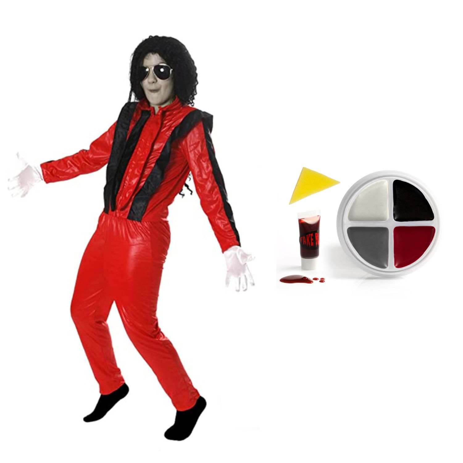 Childs Zombie King of Pop Costume | 2 Pcs | Costume, Face Paint & Blood