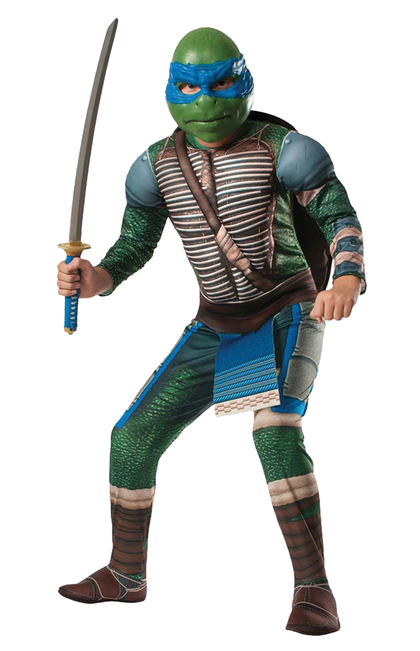 Deluxe Kids Teenage Mutant Ninja Turtles Muscle Padded Leonardo Fancy Dress