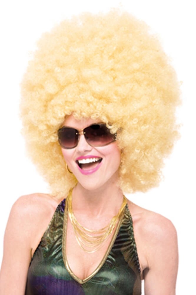  Blonde Two Tone Disco Afro Wig