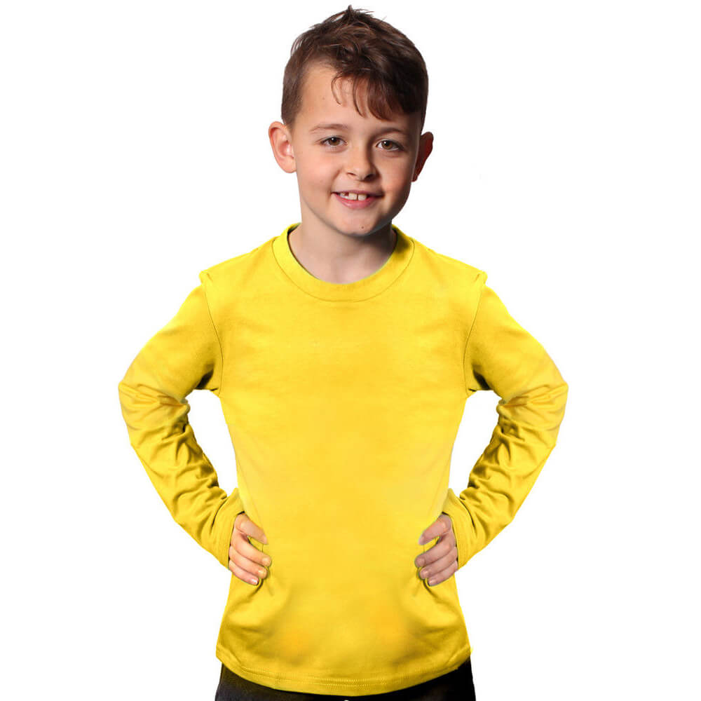 100% Cotton Childs Plain Yellow TShirt