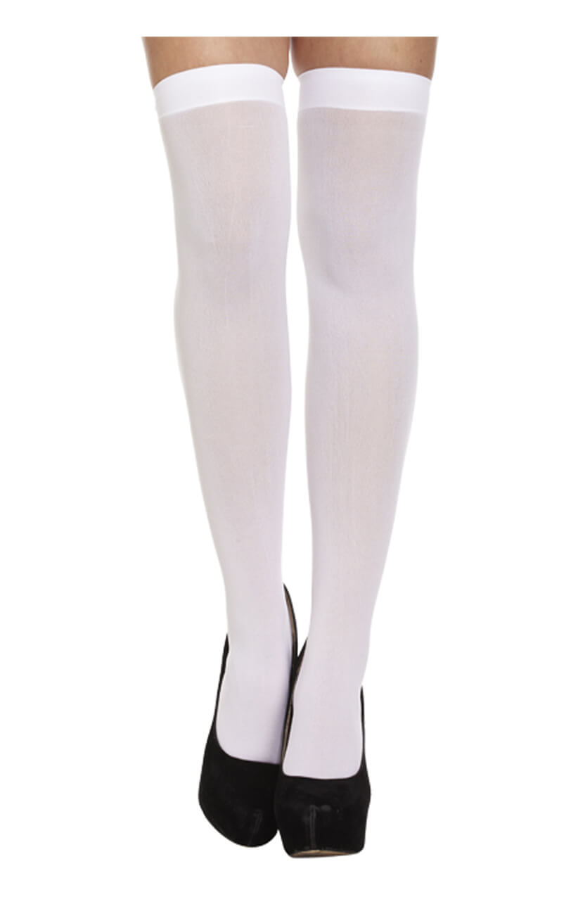 White Hold Up Stockings