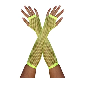 Green Fishnet Gloves
