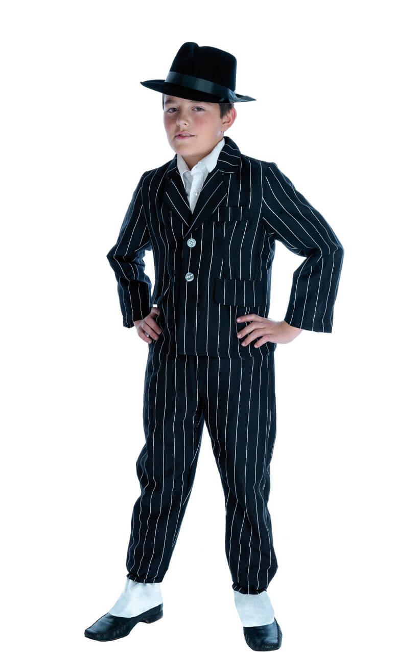 Boys 3 Piece Gangster Costume