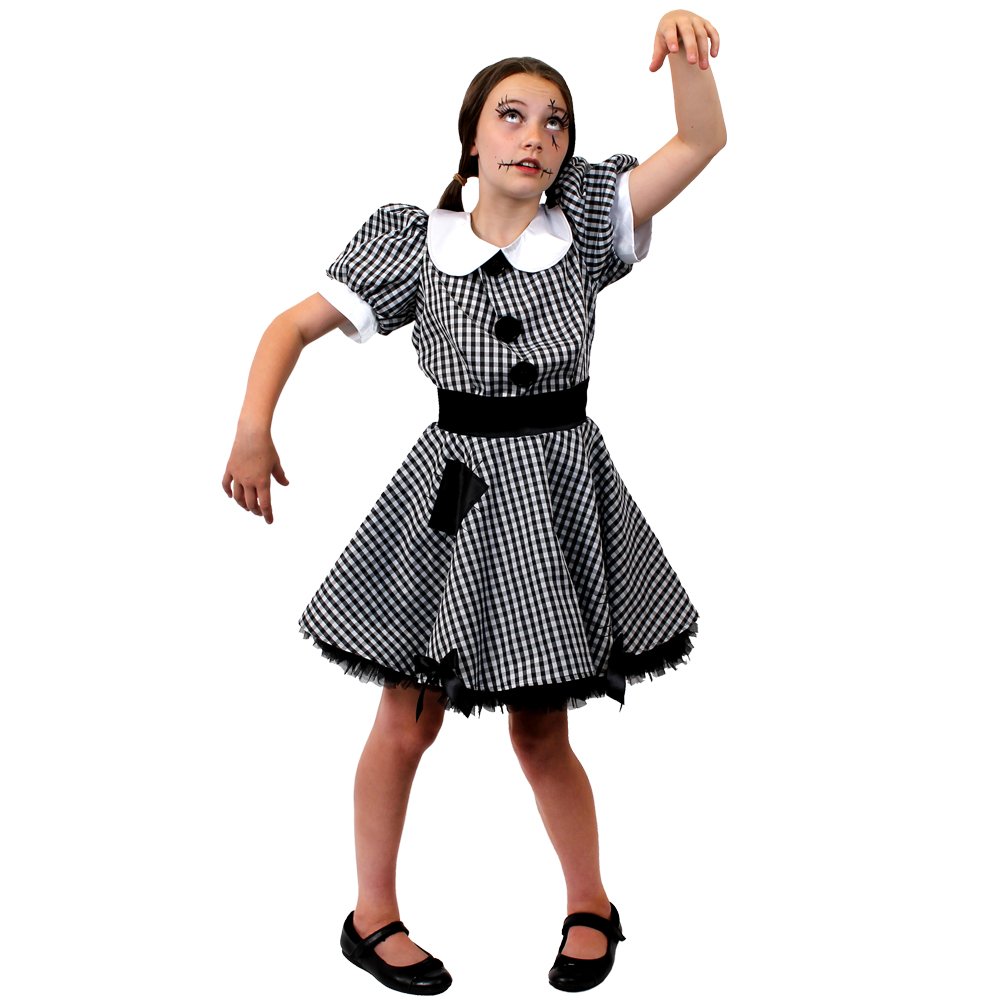 Girls Broken Doll Costume