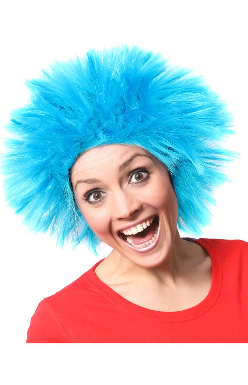 Blue Fluffy 'Thing' Wig