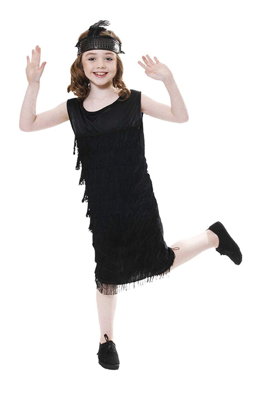 Black Flapper Dress Childs Costume