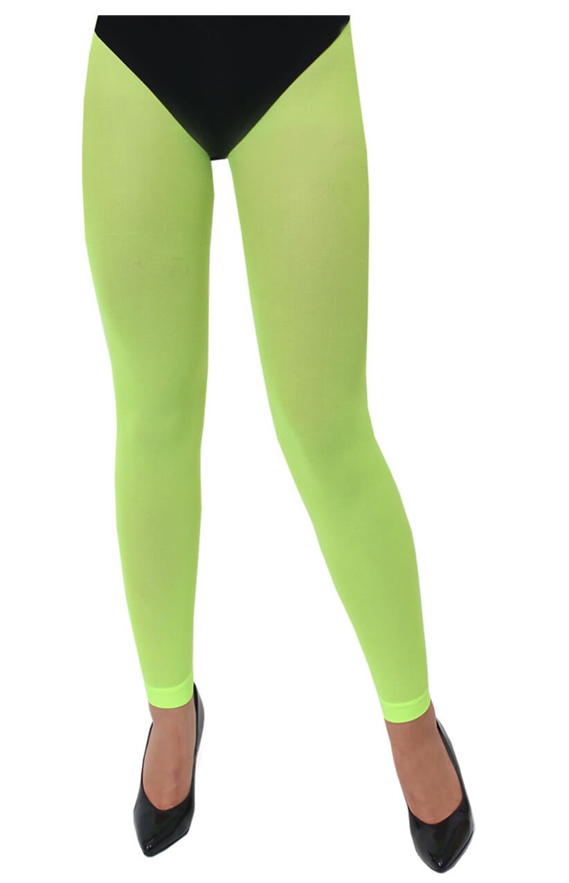 Neon Yellow Footless Tights