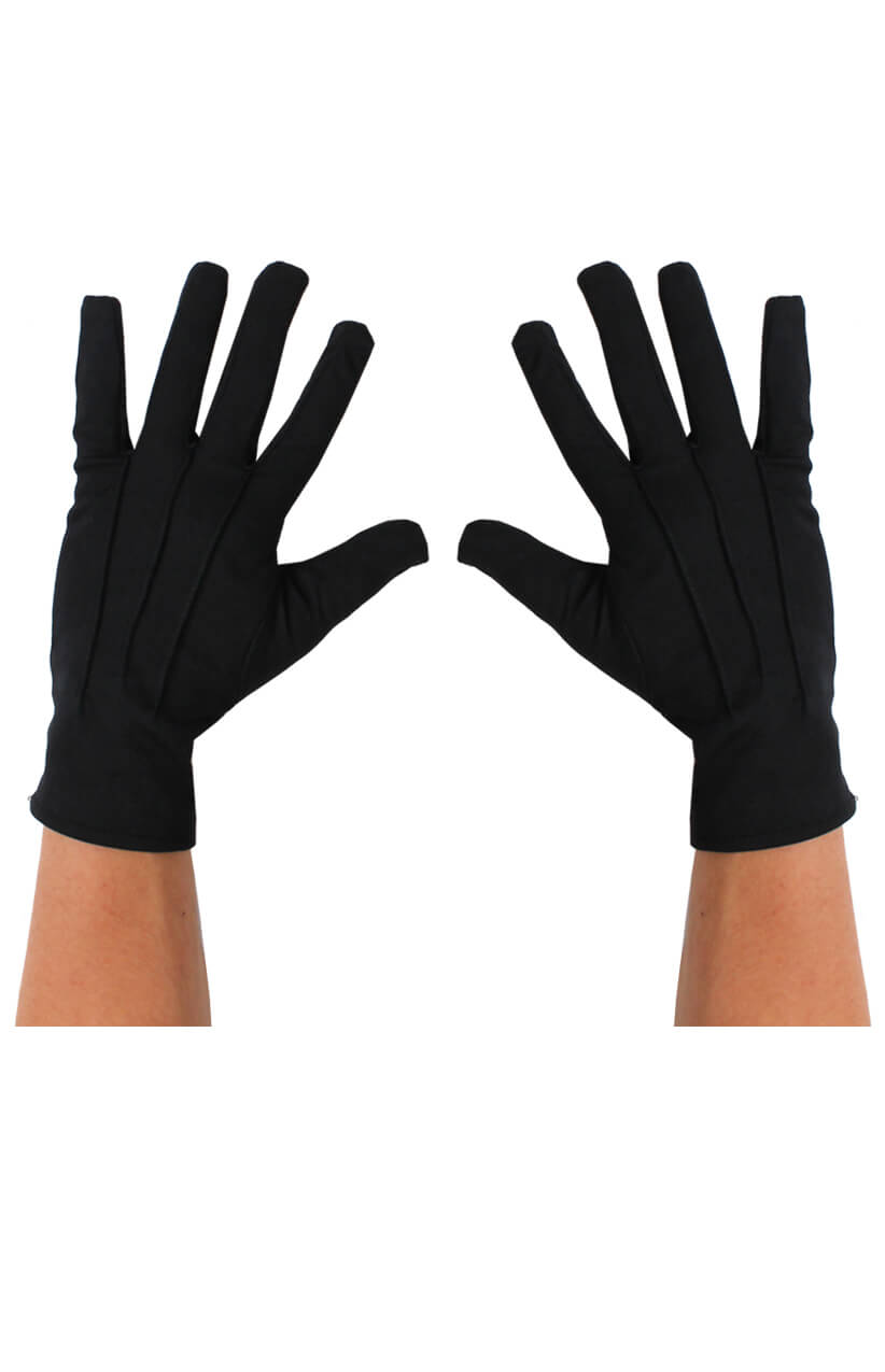 Short Black Gloves - Adult
