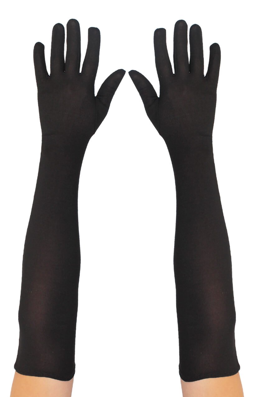 Long Black Gloves - Spandex